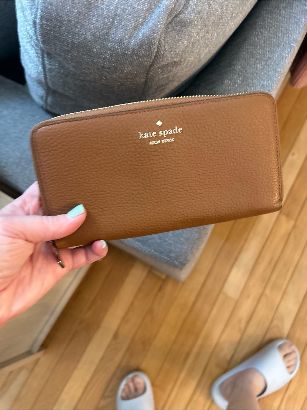 kate spade cognac wallet. A classic!